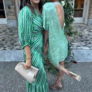 Free People Sequin Dress w/ Pockets and Open back